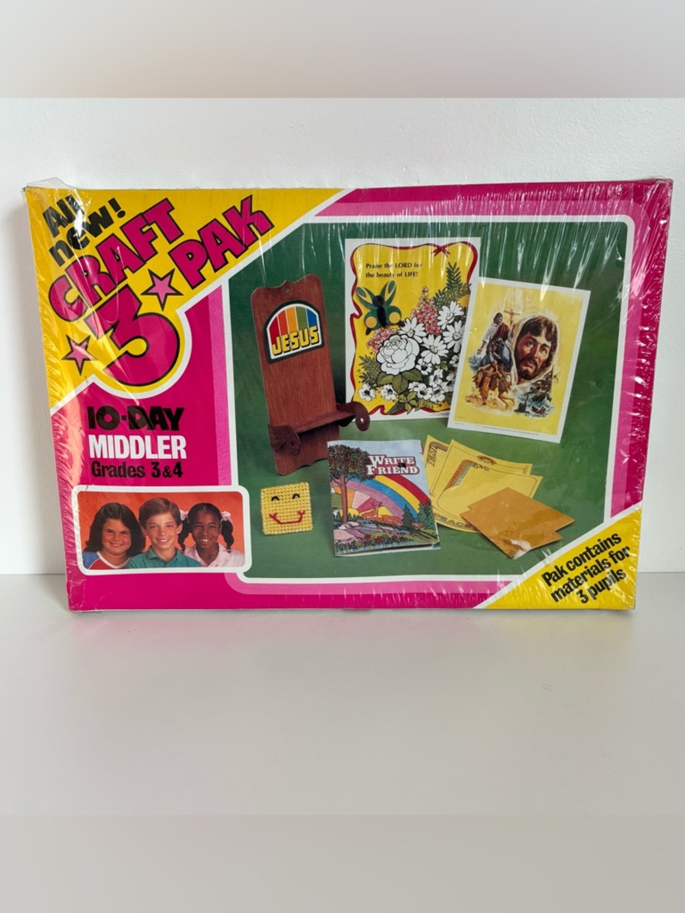Vintage 1983 SEALED Craft-3-Pack 10 Day/Pak - Materials For 3 Pupils Grades 3/4